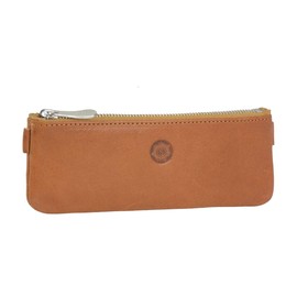 Sonnenleder Pencil Case Leather Pencil Case 16 cm Natural Brown