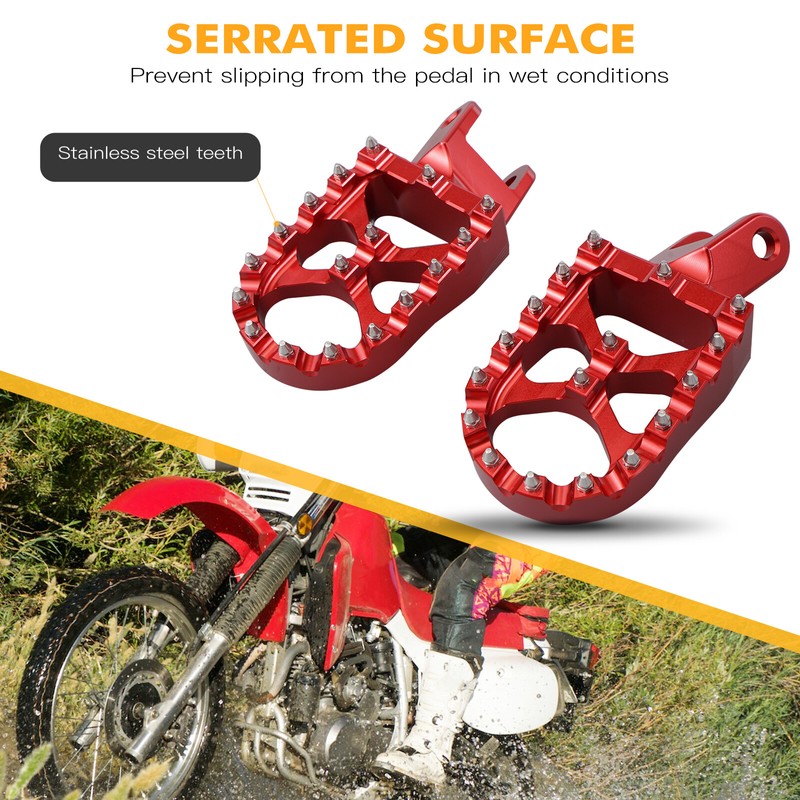 NICECNC Wide Foot Pegs Footrest For Honda XR650L 1993-2024 XR650R