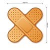 Radiant Sticker Bandage Design Magnet | X Shaped Bandage |