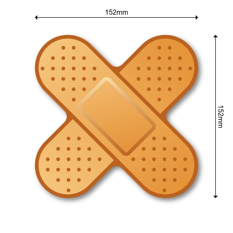 Radiant Sticker Bandage Design Magnet | X Shaped Bandage |