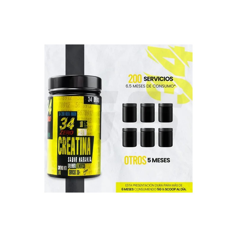 34 Zero Creatina Monohidratada Cu 1kg 2 Piezas