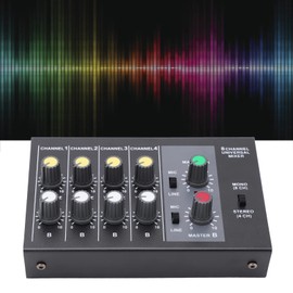 Audio Mixer 110-240V 8 Channel Input Mono Stereo Sound Mixing Console Low Noise Sound Mixing Console US Plug
