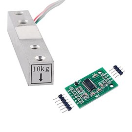 Stemedu Digital Load Cell Weight Sensor HX711 ADC Module Weighing Sensor for Arduino DIY Electronic Scale (10 kg, HX711)