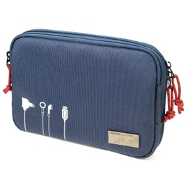 Troika Business Tech Pouch 2 Cable Bag for Electronic Accessories Polyester in Blue Dimensions: 23.5 cm x 17 cm x 3.5 cm BGO44/DB