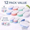 12 Pack Body Bath Sponges – Exfoliating Massage Shower Sponge