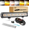 Auxbeam 20 Inch LED Light Bar 420W 6 Modes Amber
