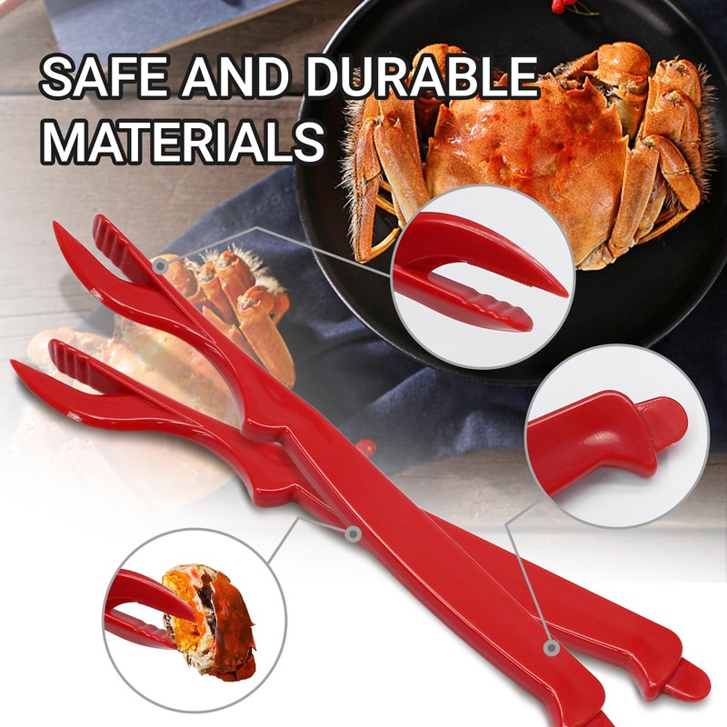 Opfiue 6PCS Crab Legs Crackers,Easy Opener Picks Tools Reliable Crackers