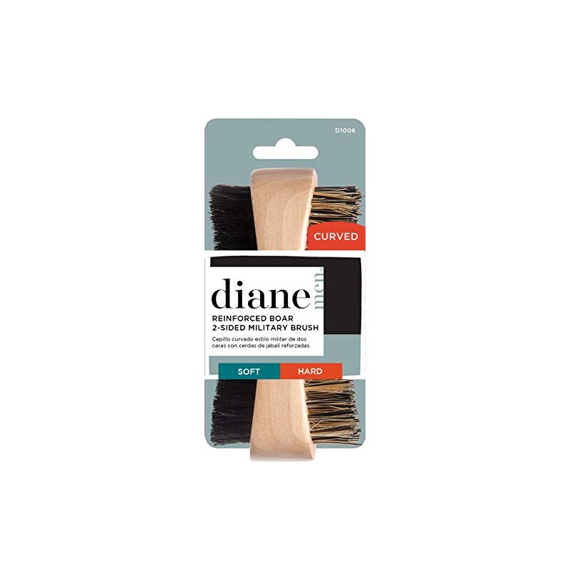 Diane Firm Reinforced Boar and Nylon Bristle Curved Two-Sided Wave