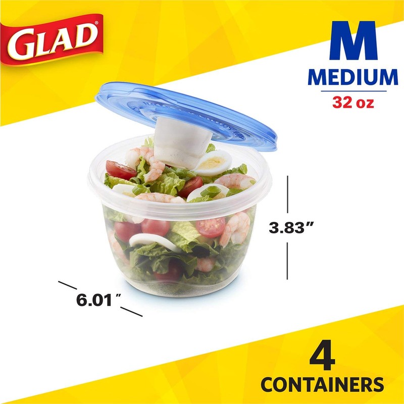 Glad Food Storage Containers - To Go Lunch Containers -