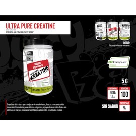 Antihuman Series Ultra Pure Creatine | Monohidrato de Creatina Creapure® Pura Micronizada | Suplemento Alimenticio sin Sabor | Aporte Nutricional para
