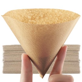 Cone Coffee Filter #1, Disposable Coffee Filter Paper Natural Brown Unbleached V01 Coffee Filter Fit for Pour Over Coffee Drippers (1-2 Cup Size,100 Count)