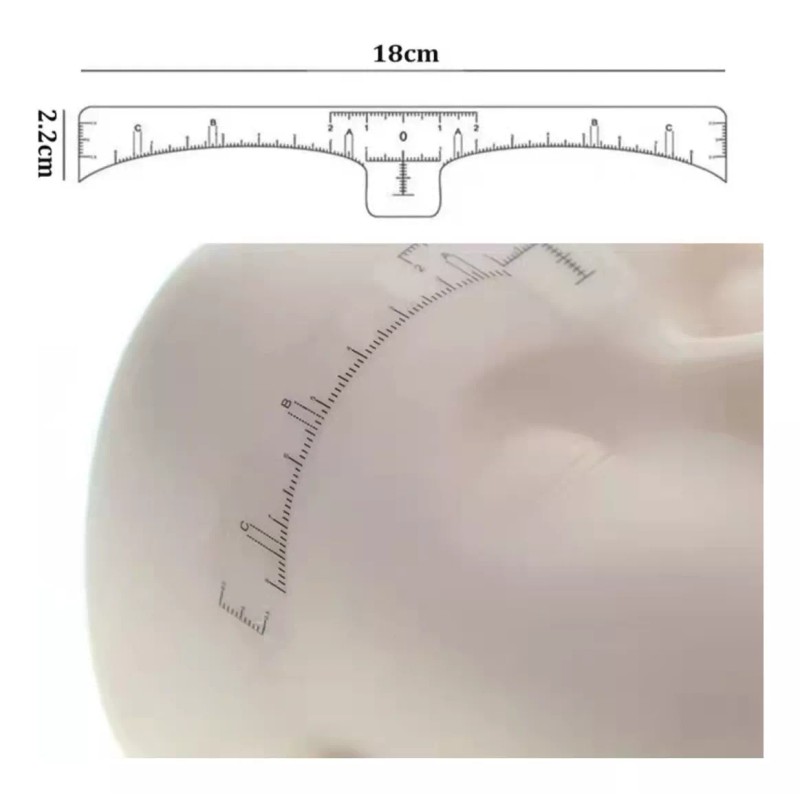 noved 10 Pzs Regla Flexible Adhesiva Diseño De Cejas