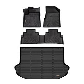 Binmotor-All Weather Floor Mats & Cargo Liner for Nissan Murano 2024-2017.5 S | SL | SV | Midnight Edition | Platinum ，Heavy Duty Car Floor Liners-Black Murano Accessories