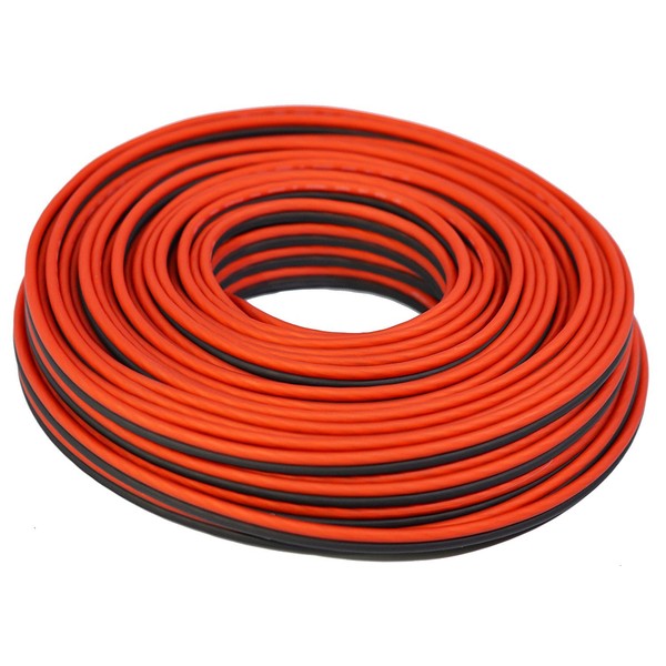 100' feet True 12 Gauge AWG CCA Speaker Wire Red/Black