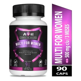 Multi For Women Vitaminas 90 Cáps Mujer A4h Colageno Biotina Sabor Sin Sabor
