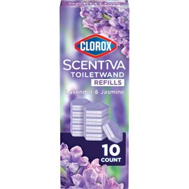 Clorox Scentiva ToiletWand Refills, Lavender and Jasmine, 10 Count
