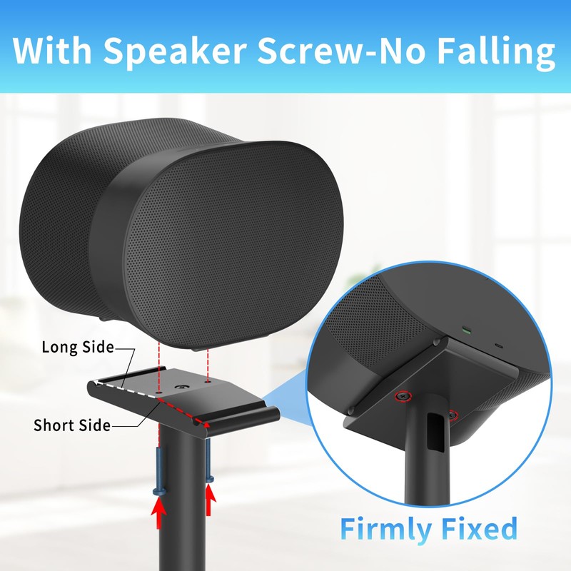 Heavy-Duty Speaker Stand for Sonos Era 300 Stand with Cable