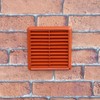 Kair Terracotta Louvred Grille 155mm External Dimension Wall Ducting Air