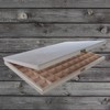 WooDeeDoo Shallow Slim Wooden Box With Clasp | 70 Compartments