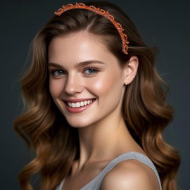 Flomiara 2 Pcs Double Bangs Hairstyle Hairpin, Multi-Layer Teeth Comb Hair Hoop Headband for Women Girls, Clip Headband Hairpins Hair Band Styling Tools, Black, Brown