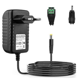 XZGm AC Adaptor 12 V 2 A Power Supply AC100-240 V to DC12 V 500 mA 1000 mA 1500 mA 2000 mA Power Driver 5.5 mm with 2 DC Plug Adapters Inverter Charger Transformer 12 V 24 W
