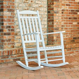 Shine Company Maine Wood Rocking Chair, White