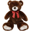 Anico 20" Holiday Honey Brown Bear with Plaid Ribbon