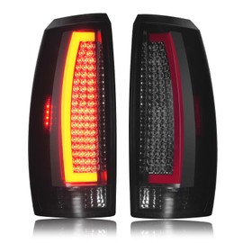 Cenfeild LED Tail Lights Pair Compatible with Chevy Avalanche 2007-2013 Rear Taillight Assembly, Chrome Housing Smoked Lens