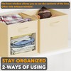 SpaceAid Storage Cubes with Clear Windows, Set of 6 Fabric