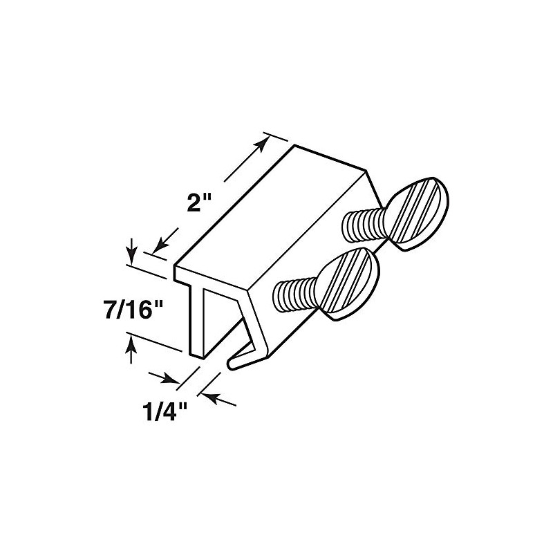 Prime-Line U 10679 Sliding Door Lock, Double Screws, Aluminum (Single
