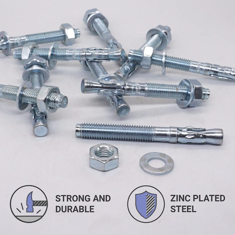 SKIR'CO Wedge Anchor M10 x 90 mm, Metal Dowels, Bolt