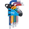 BGS 74466 Allen Key Set, Multicoloured, Short, T-Profile (for Torx)