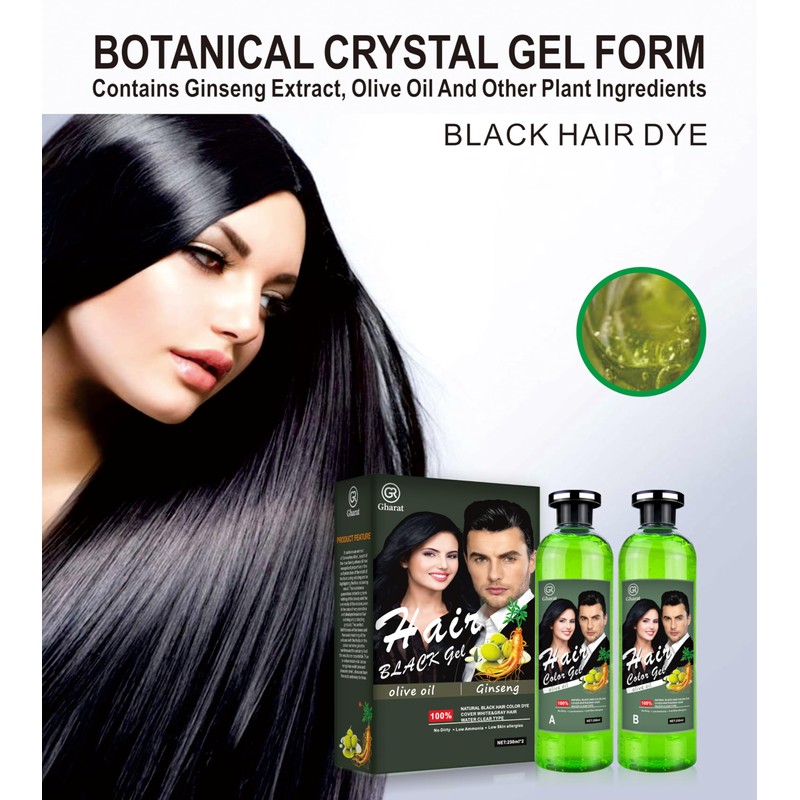 GR Gharat Black Hair Colour Gel - Natural Instant Hair