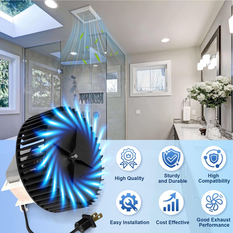 S97017450 Bathroom Fan Motor Blower Wheel for Broan Nutone 771,