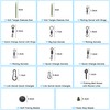 300pcs Carp Fishing Swivel Snaps Kit Mixed Various Matte Black
