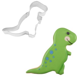 R&M T-Rex Cookie Cutter, Tyrannosaurs Baby Dinosaur Cookie Cutter, Stainless Steel, 4.75"