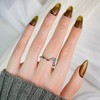 [2025 Upgrade] Yellow Long Fake Nails,Press on Nails Cat Eye,