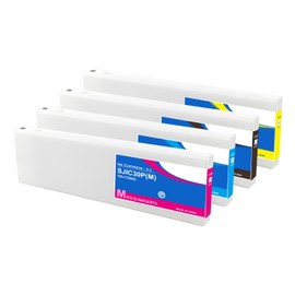 SJIC30P SJIC30P(BK) Ink Cartridge Remanufactured TM-C7500 Ink Cartridge Compatible for COLORWORKS TM-C7500G & C7500GE Printer C33S020635 C33S020636 C33S020637 C33S020638 (Black, 1Pack-300ML)