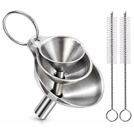 Stainless Steel Funnel Set for Bottle & Jar Filling – 5-Piece Kitchen Set for Oils, Spices & Everyday Transfers