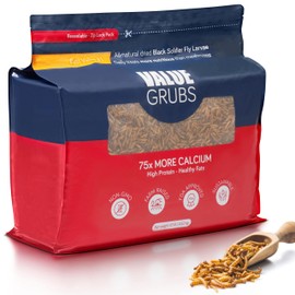 Value Grubs 10 lbs - Better Than Dried Mealworms for Chickens - Non-GMO - 75X More Calcium Than Meal Worms - Poultry Feed Molting Supplement