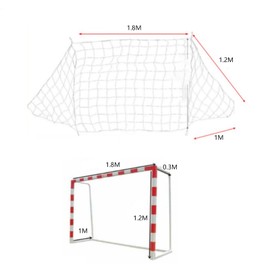 Soccer Replacement Goal Net High Impact Soccer Net, Easy Setup & Foldable, Fits 3-Angle & Trapezoidal Goals, Suitable for Soccer Match Training (6X4FT)