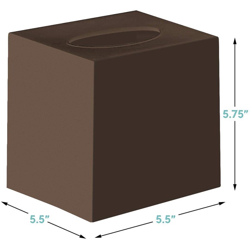 Bronze Tissue Box Cover Square - Plastic Facial Tissue Box