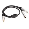 3.5mm to Dual 6.35mm Cable Male to Dual Female Plug