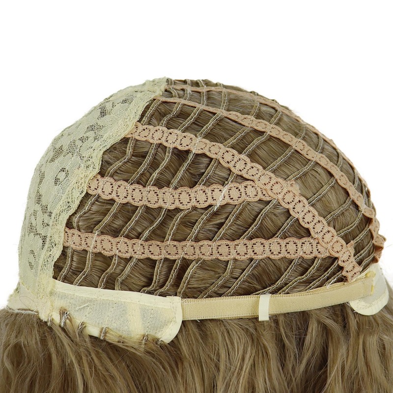 20 inch Long Blonde 80s Wig for Men Curly Rocker