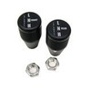 JB Custom Fabrication Billet Aluminum Twin-Stick Transfer Case Shifter Knobs, Black Anodized, Laser Etched