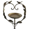 MAISONICA Tall 1.2m Rusty Gold Metal Garden Stake Bird Feeder
