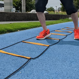 Fungoal Ladder Speed Ladder 3.2 [Tangle Free] [Pop-up Type] Training Manual Included Agility Quickness Soccer Field Tennis Baseball Basketball Boxing Kids Indoor Outdoor