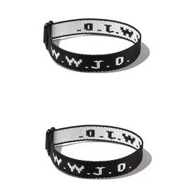 Pingyongchang 2Pcs WWJD Matching Bracelet What Would Jesus Do Letter Hnadmade Braided Bracelets Inspirational Religious Christian Jewelry Friendship Couples Gift for Women Men-Black