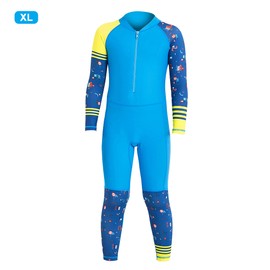 LS-18822 Outdoor Children Boys Girls Long Sleeves Swimming One Piece Diving Suit Wetsuit(Blue for boys XL)