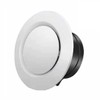 Allvent 4 inch ABS Adjustable Air Vent White Round Soffit